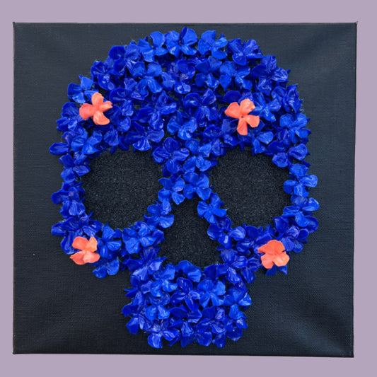 Floral Skull - Blue