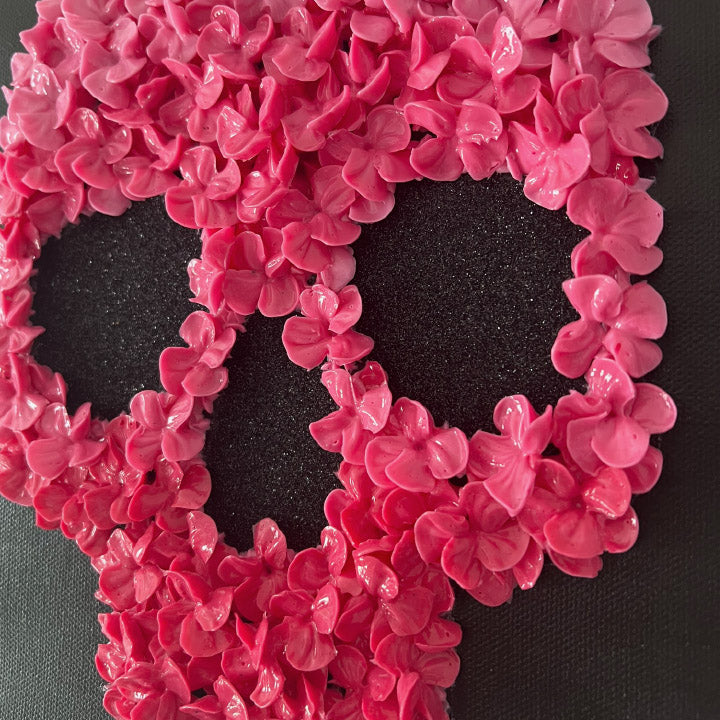Floral Skull - Pink Gradient