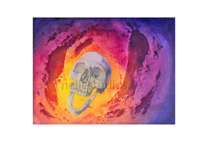 LIMITED EDITION Space Skull Series - Blaze Giclee Print