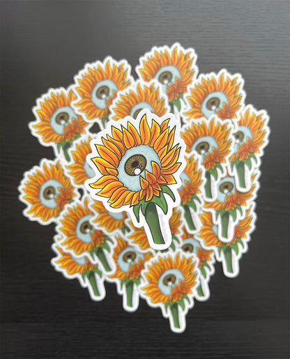Sunflower Eye Vinyl Sticker
