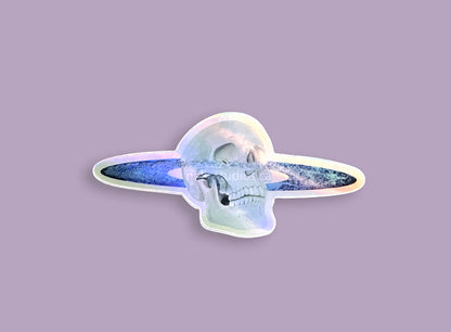 Space Skull Holographic Sticker - Wanderer