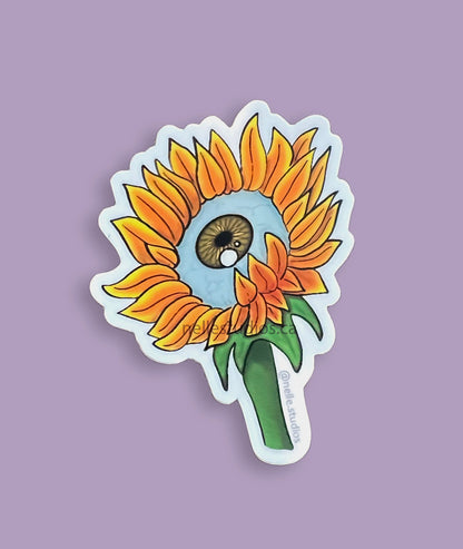 Sunflower Eye Vinyl Sticker