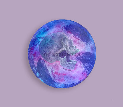 Space Skull Holographic Sticker - Aquarius